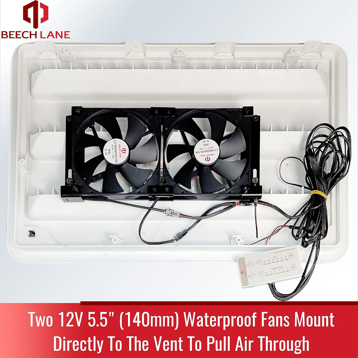 12V RV Ventilation Cooling Fan 5.5 (140mm), Pack of 2 P933