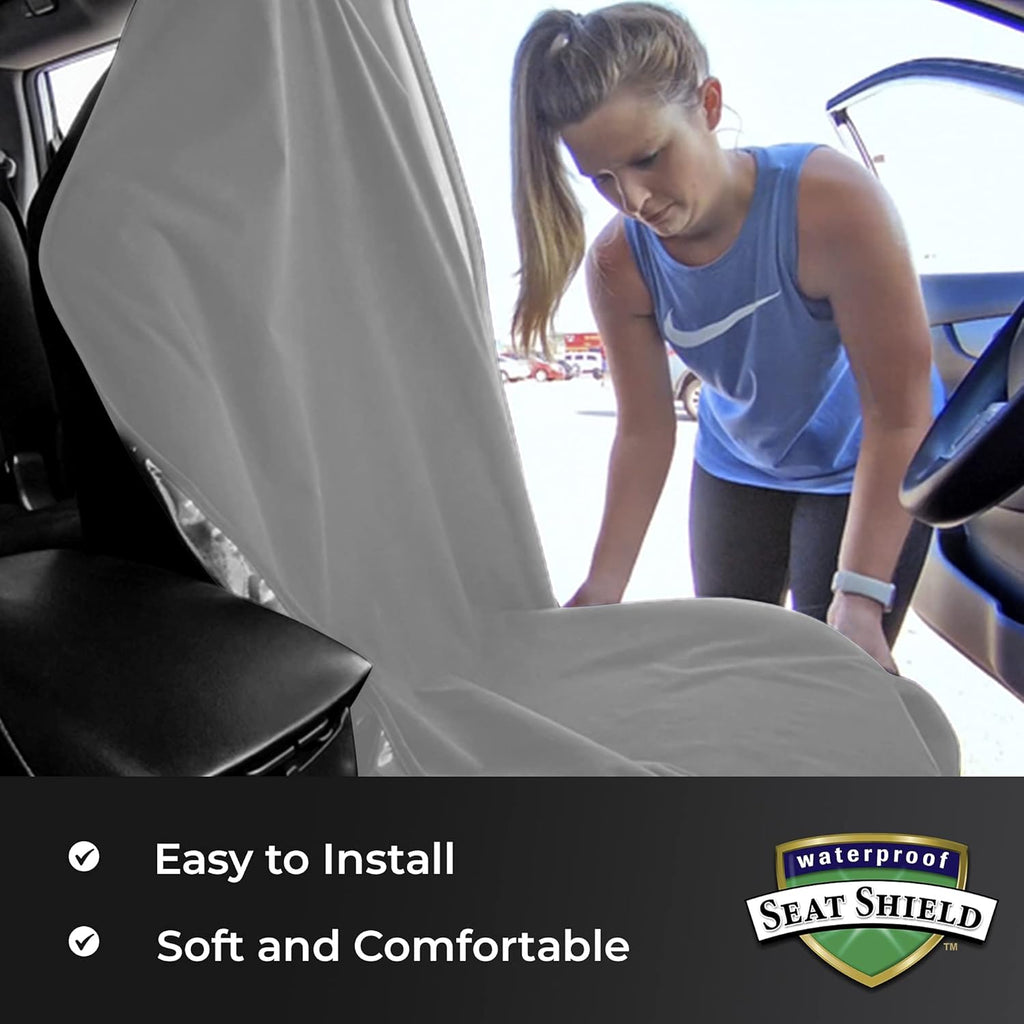 Gray Non-Slip Removable Car Seat Cover Pack of 2 J4246