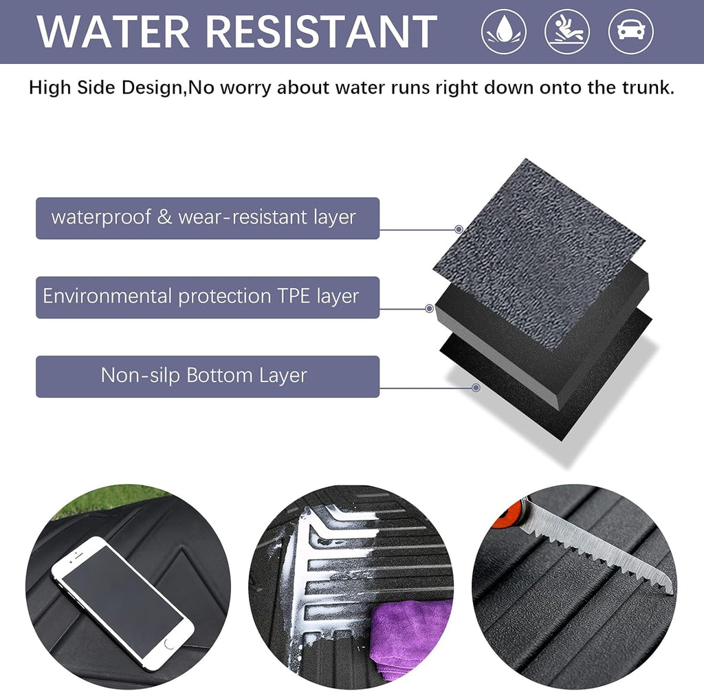 Black TPO Waterproof Rear Cargo Tray Pack of 2 W9348