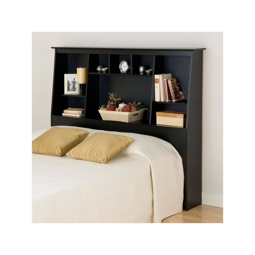 Black Full/Queen Bookcase Headboard Y857