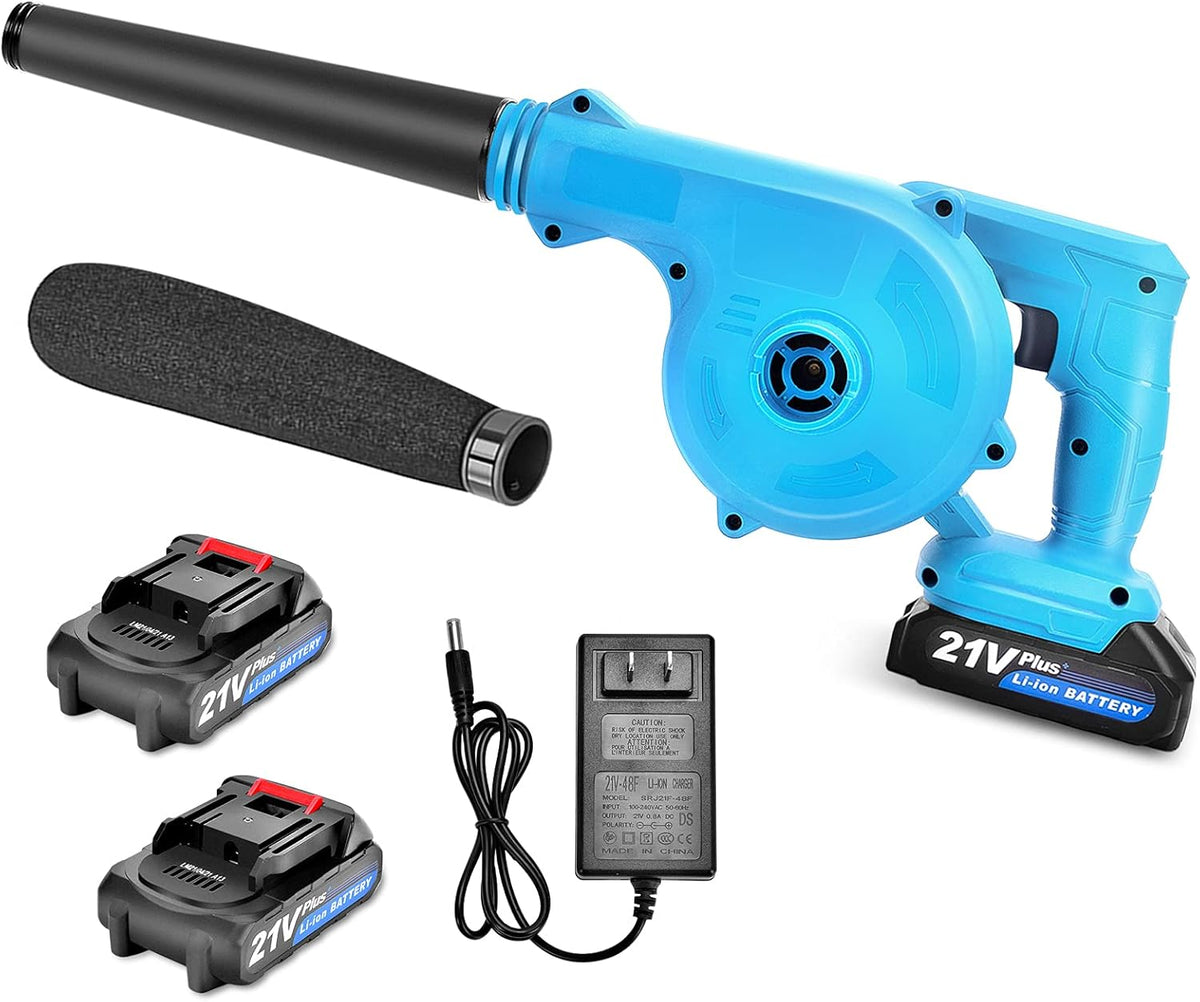 Cordless Leaf Blower 2 in 1 Electric Handheld Sweeper/Vacuum 20V 2.0Ah Lithium Battery 2pcs and Charger Y43950
