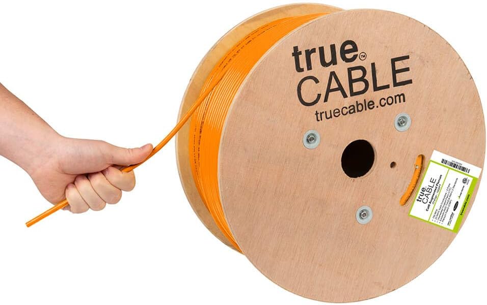 1000ft Blue 23AWG 4 Pair Solid Bare Copper Bulk Ethernet Cable H74900