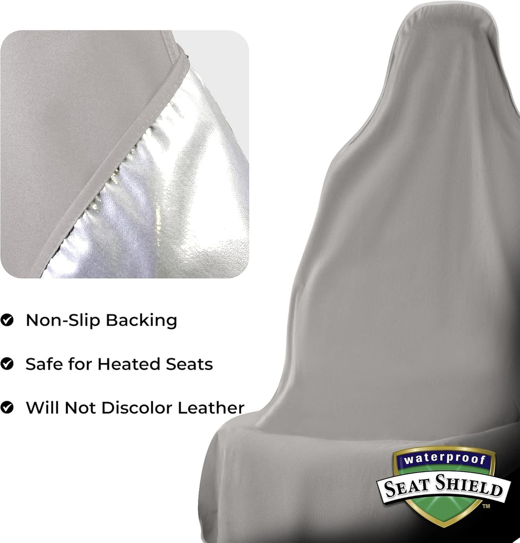 Gray Non-Slip Removable Car Seat Cover Pack of 2 J4246