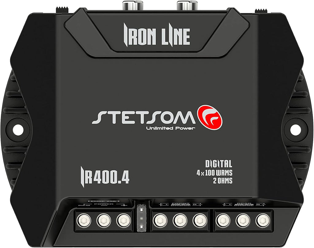 Compact Digital 4 Channels Amplifier, 400 Watts RMS 400x4, 2Ω Stable G77178