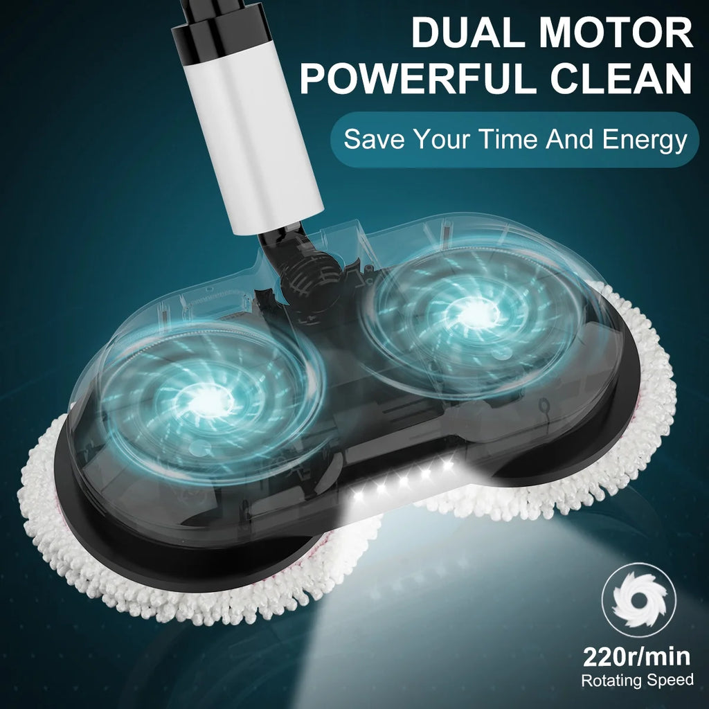 Cordless Electric Spin Mop with 300ml Water Tank and LED Headlight P674