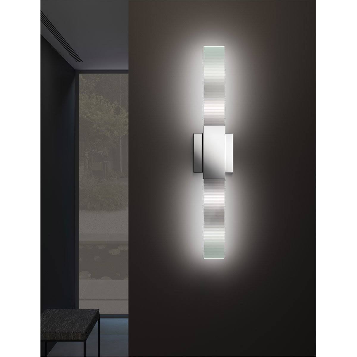 Polished Chrome LED Double Sconce D445252
