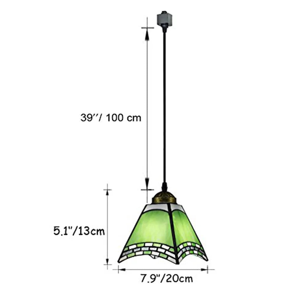 Tiffany Style 3 Lights Track Lighting Pendant B390