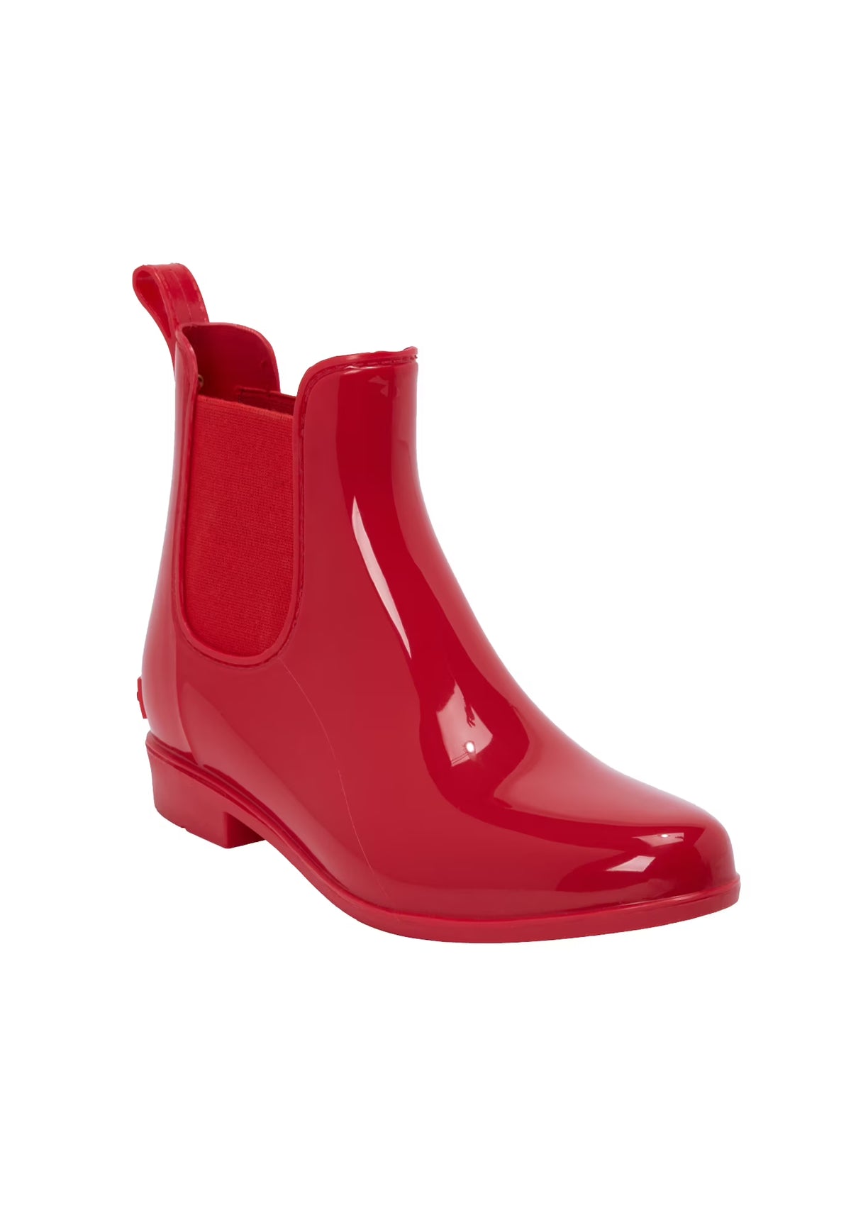 Wide Width Women's Winter Chelsea Boots - 12 W, Vivid Red P104