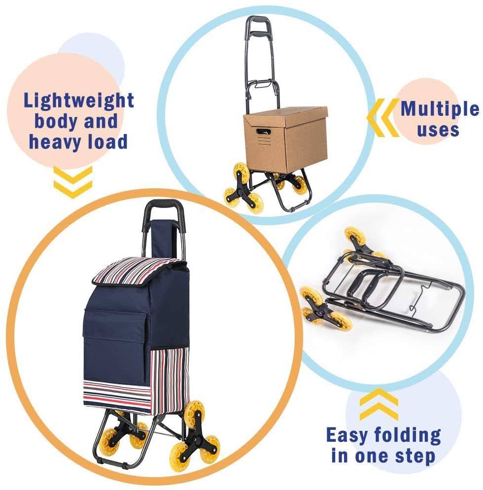 Folding Shopping Cart with Stair Climbing Cart D4092