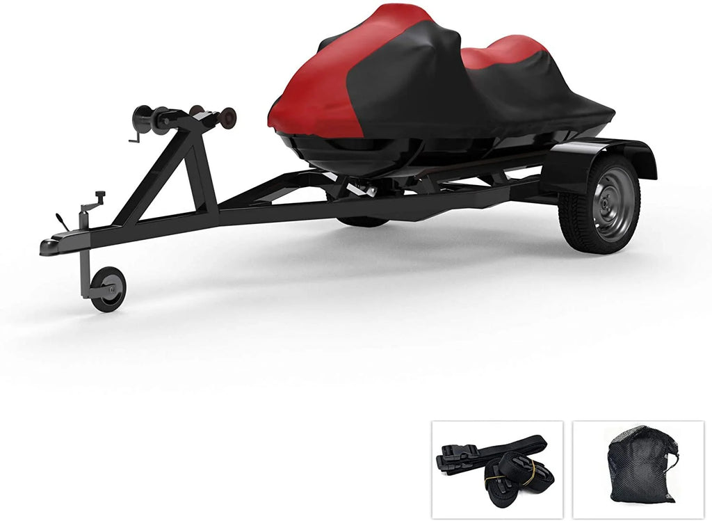 RED/Black Trailerable Jet Ski Cover with Storage Bag C14683
