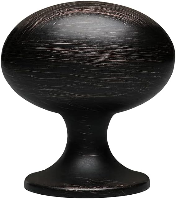 Oval Mushroom Knob 36mm 10 Pack Brushed Satin Nickel J60007