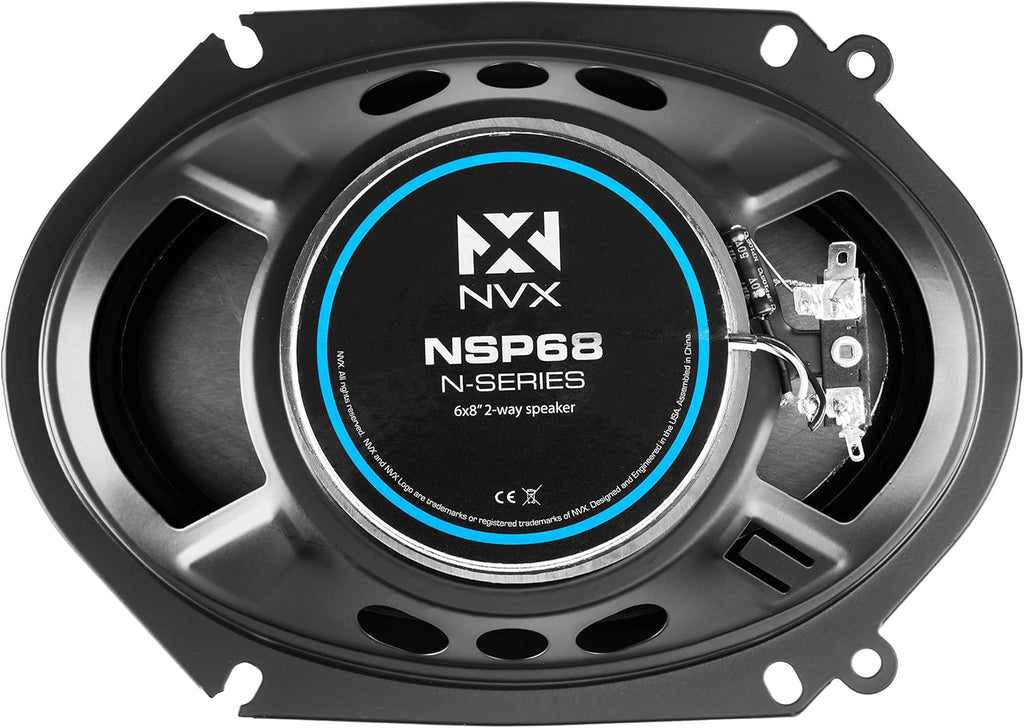 Set of 2 6 x 8 inch 80 watt RMS 2-Way Coaxial Car Speakers with Silk Dome Tweeters W688