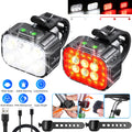 2x USB Rechargeable LED Bicycle Headlight Taillight E222