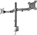 Dual Monitor Stand, Free Standing Fully Adjustable Monitor Desk Mount, Height Adjustable Monitor Arms Fit 2 Screens up to 27 inches/17.6lbs with VESA 75x75mm, 100x100mm Pack of 2 B5713