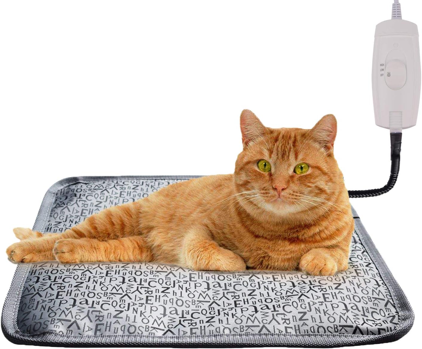 Pet Heating Pad for Cats Dogs, Waterproof Electric Heating Mat, Chew Resistant Steel Cord, 17.7 x 17.7, Pack of 2 M328318