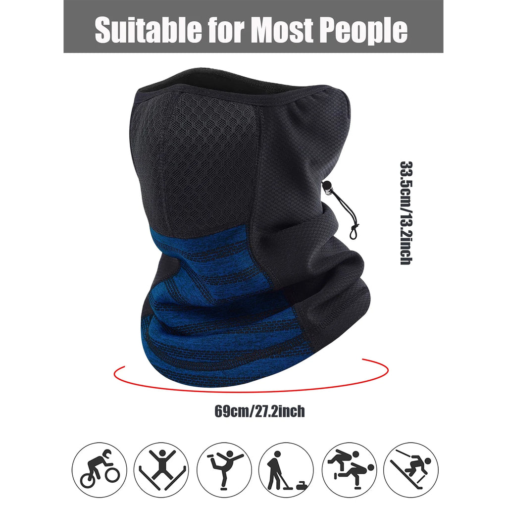 2 Pack Ski Mask Balaclava Neck Gaiter Dark Gray & Blue E71769