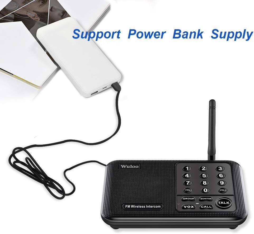 Wireless Intercom System, 2 Packs, Black X252004