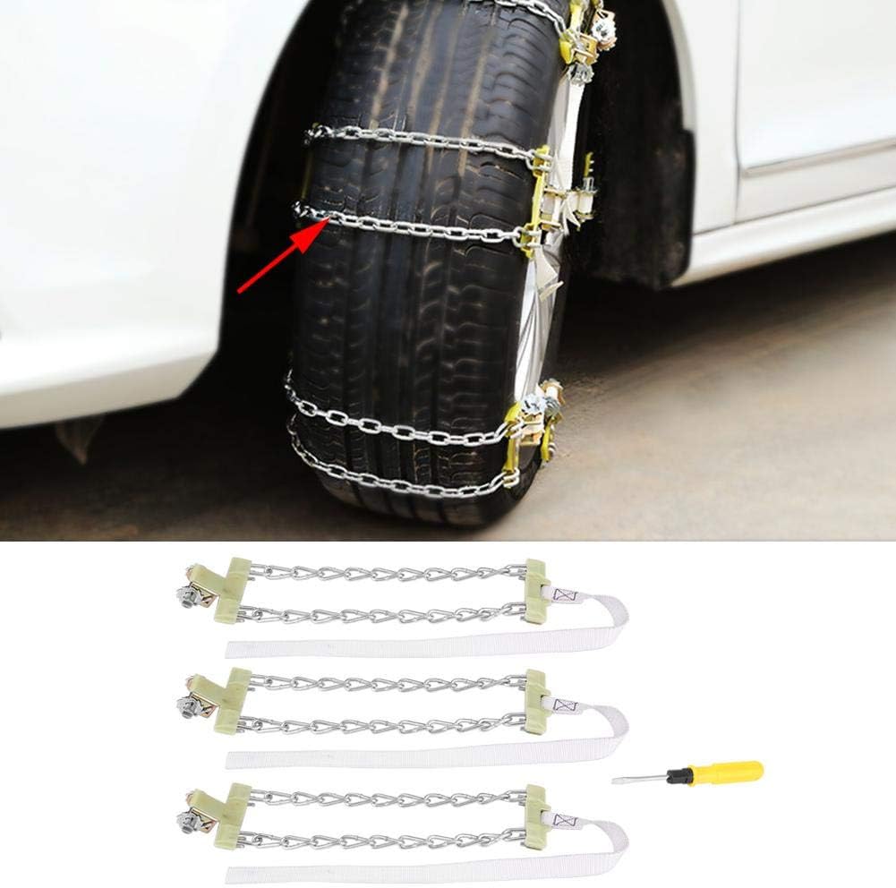 3pcs Steel Anti-Skid Tire Chain for Car Truck SUV (L) L49189