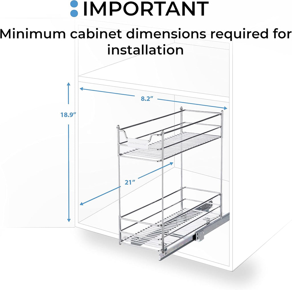 2-Tier Slide Out Drawer Cabinet Organizer A3245