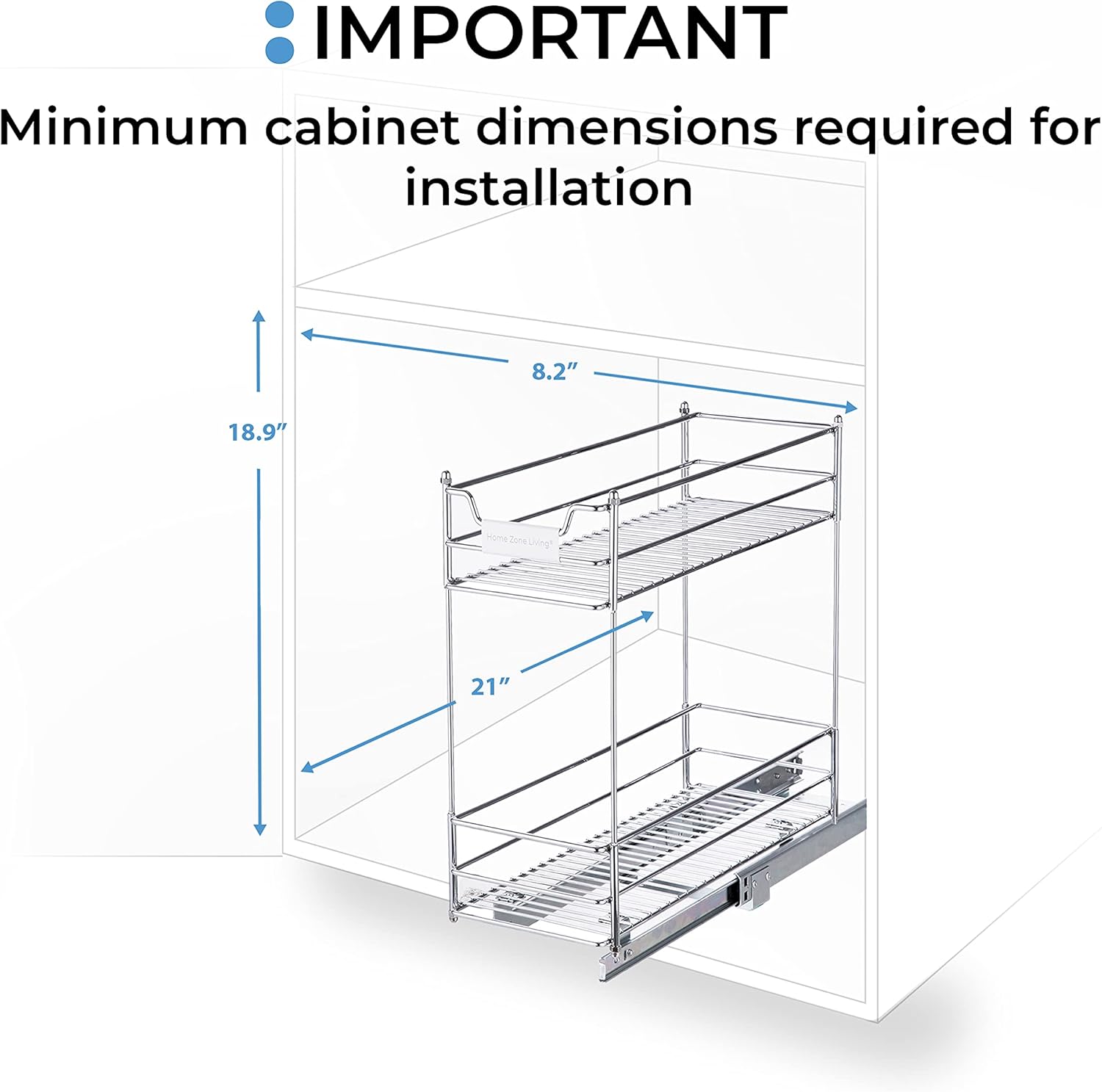 2-Tier Slide Out Drawer Cabinet Organizer A3245