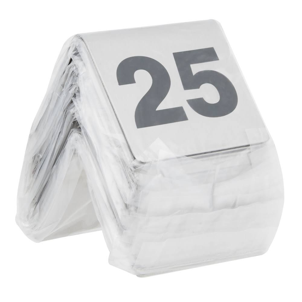 Stainless Steel Number Tents 1-25 S326720