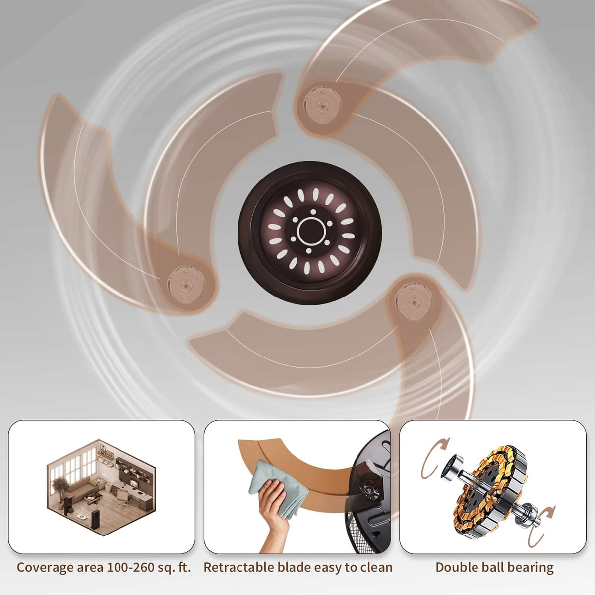 42 Industrial Ceiling Fan with Lights Remote Control Caged Low Profile L729440