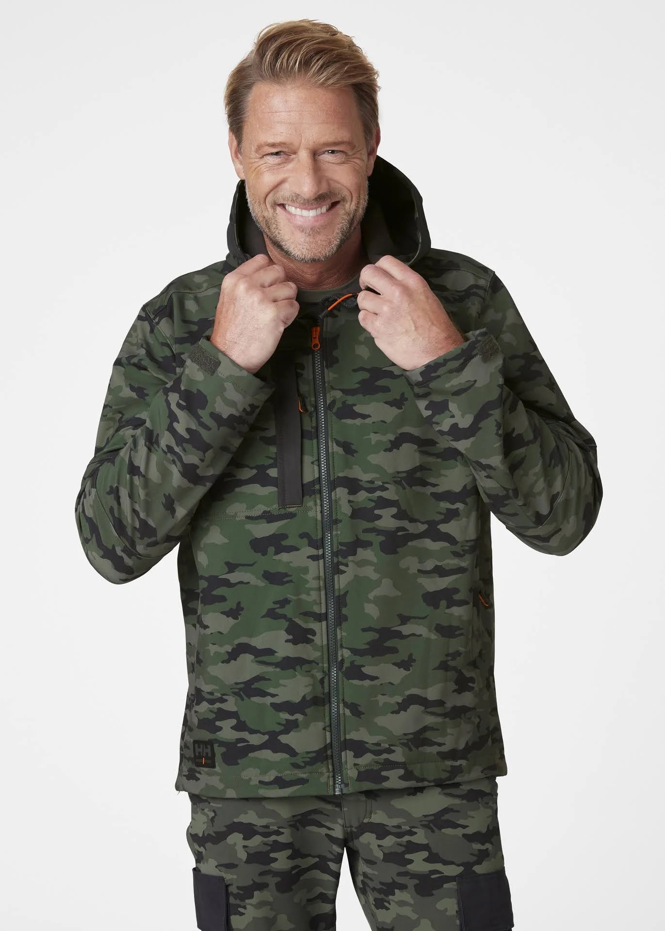 Black Hooded Softshell Jacket U6869