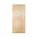 Unfinished 2 Panel Solid Knotty Pine Wood Barn Door 42 x 84 H2045