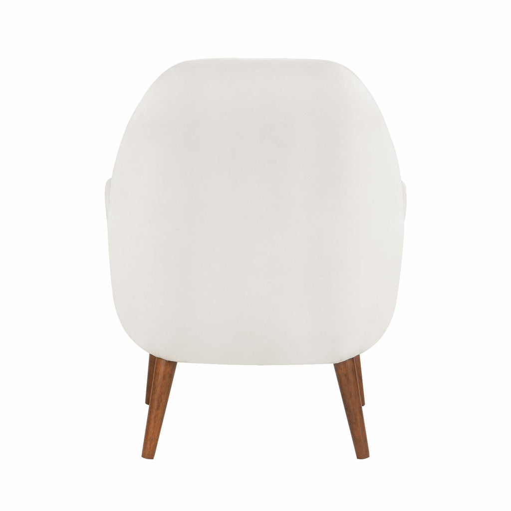 Navy Blue Velvet Arm Chair with Solid Wood Legs S790