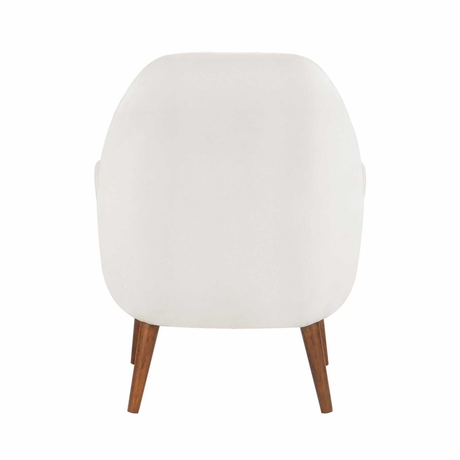 Navy Blue Velvet Arm Chair with Solid Wood Legs S790