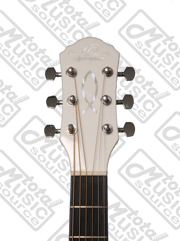 White Dreadnought Acoustic/Electric Guitar Y896891
