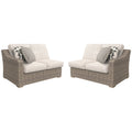 Beige 2 Piece Patio Loveseat Set E336701