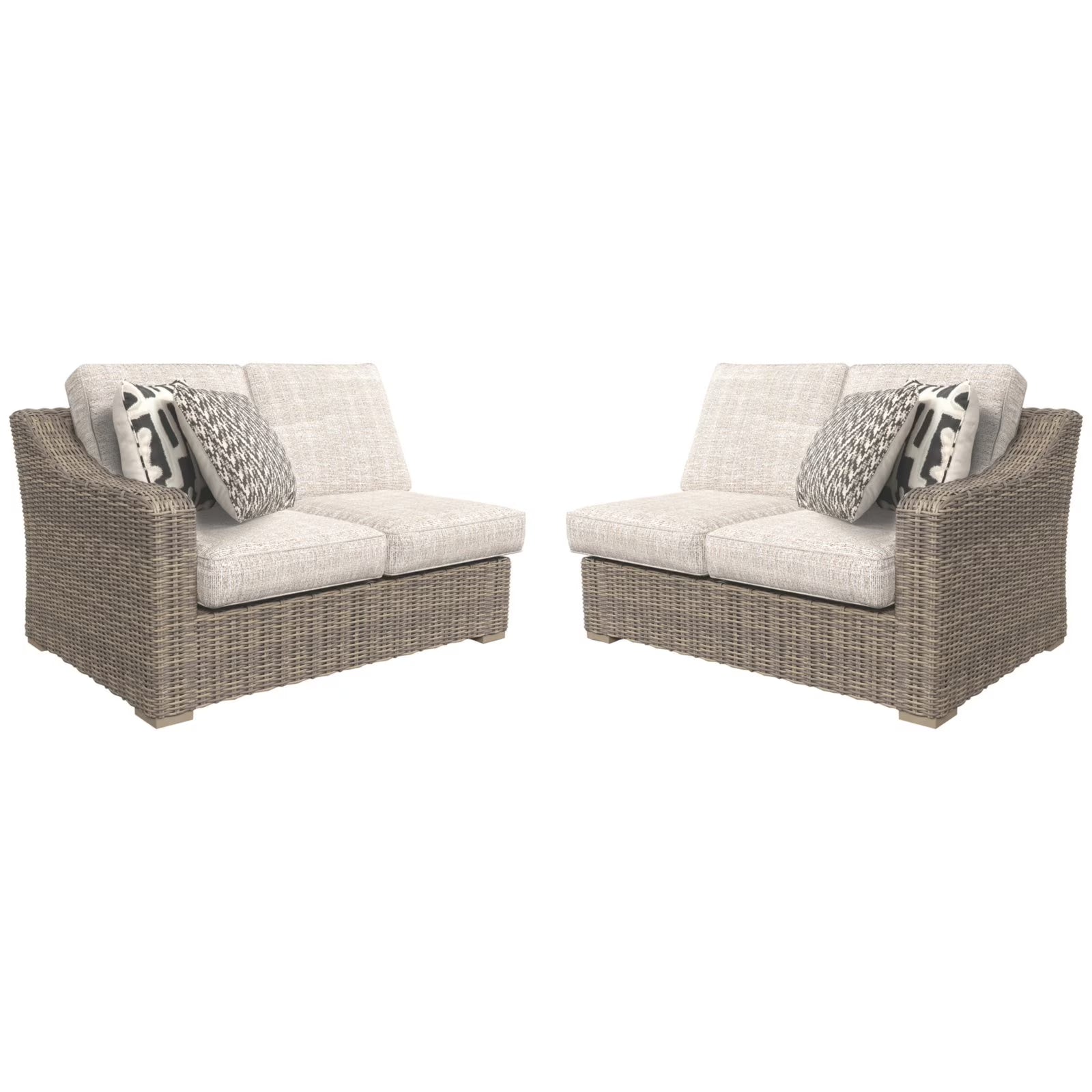 Beige 2 Piece Patio Loveseat Set E336701