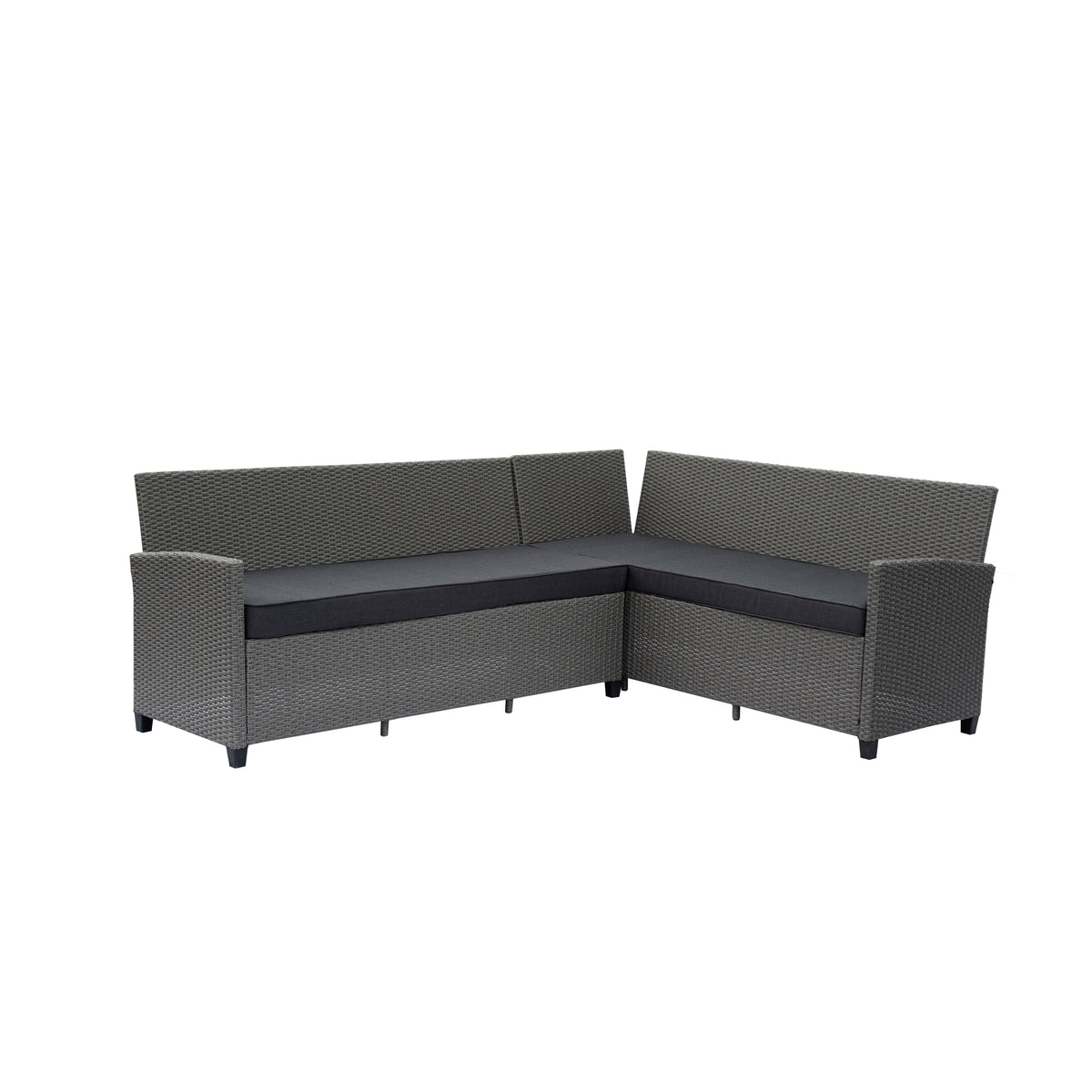 Outdoor Wicker Patio Sectional Sofa & Ottoman Set with Table H866372