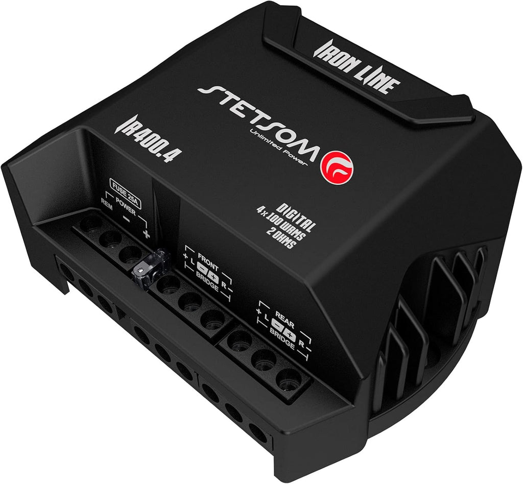 Compact Digital 4 Channels Amplifier, 400 Watts RMS 400x4, 2Ω Stable G77178