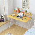2-Tier Folding Computer Desk Brown/White T9546