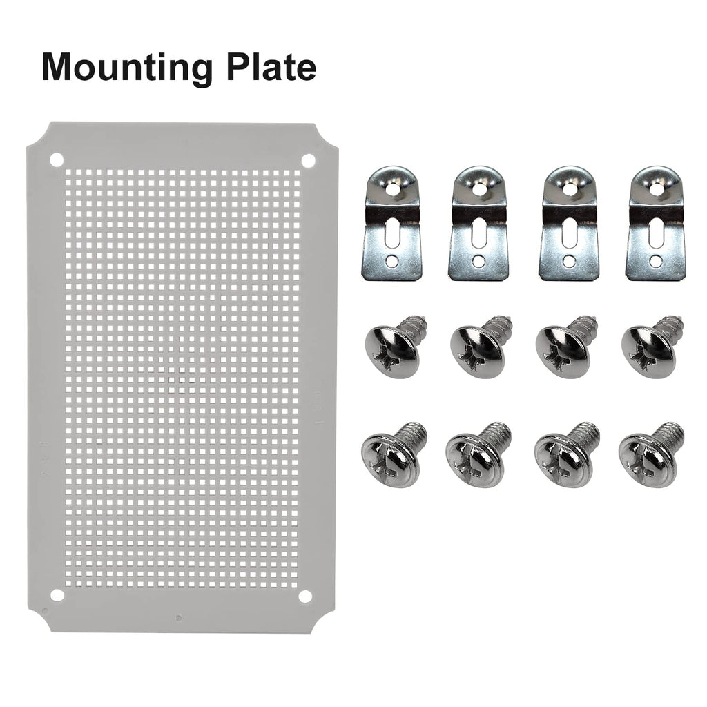 Waterproof Hinged Clear Cover ABS Plastic Junction Box, Pack of 2 K60038