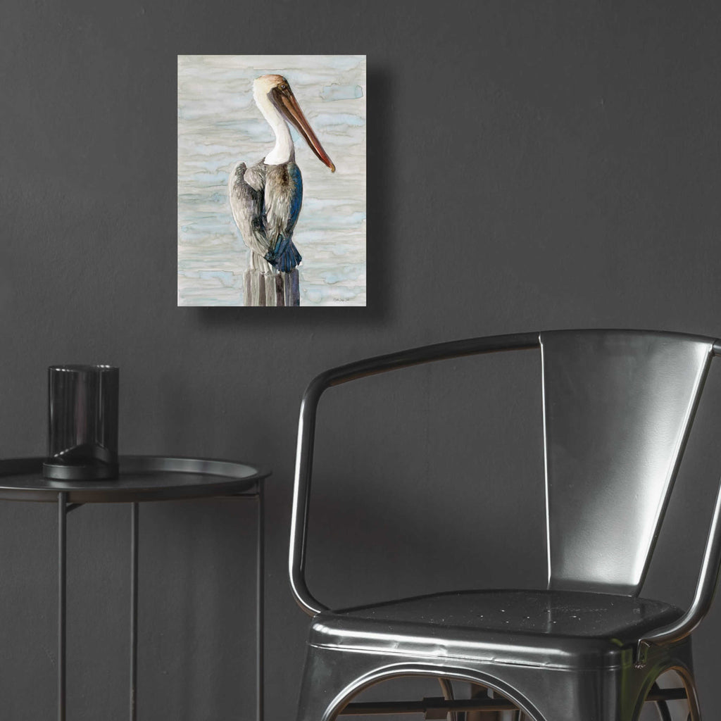 Brown Pelican Acrylic Glass Wall Art, 12"x16" F3325