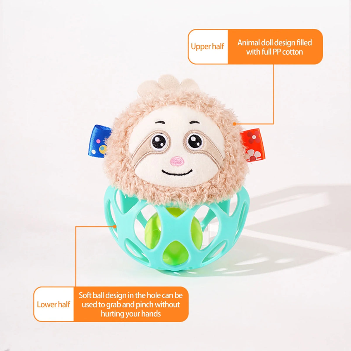 Plush Animal Ball Toy with Bell G625479