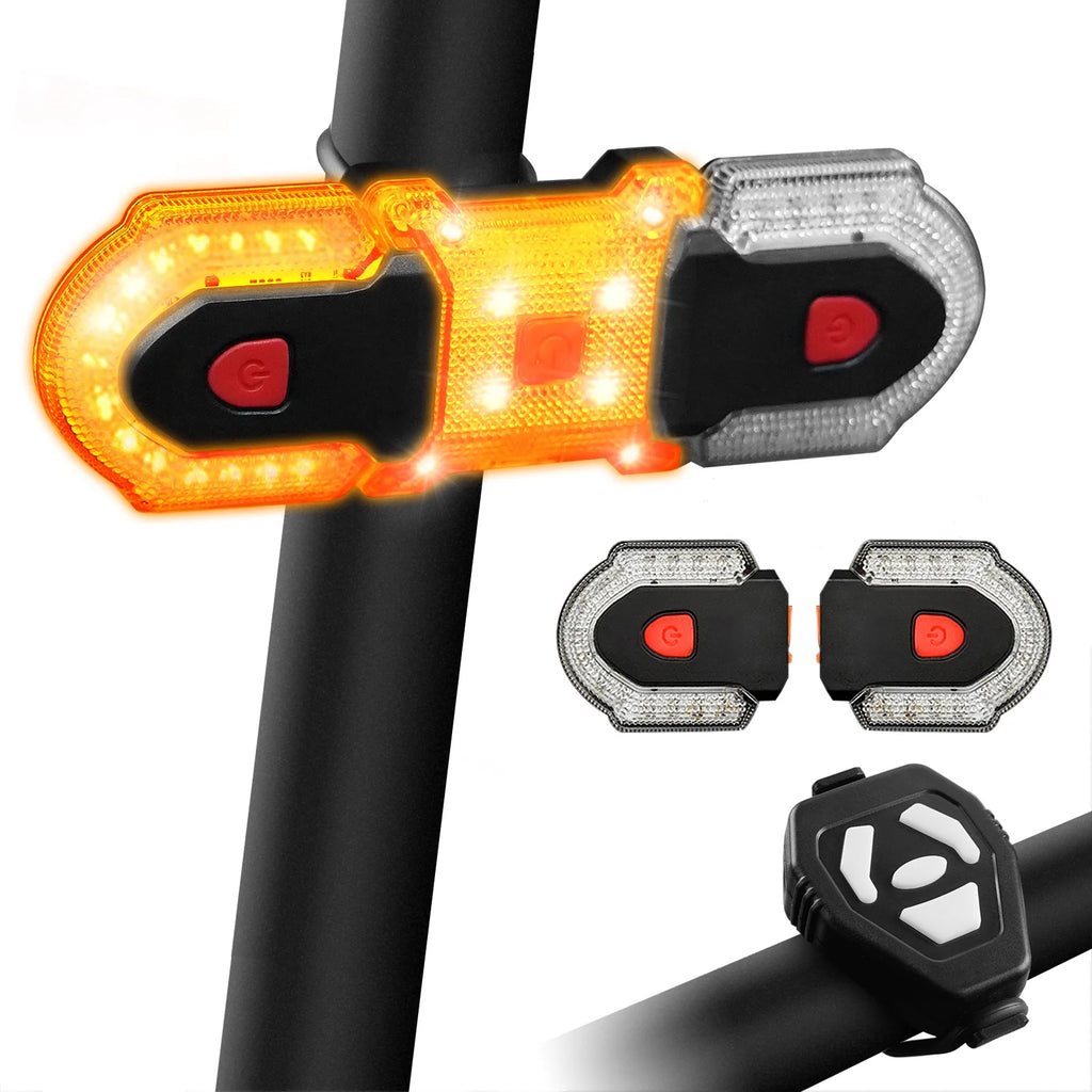 Wireless Control Bike Turn Signal Light Waterproof Bicycle Front Rear Safety Warning Light X59167