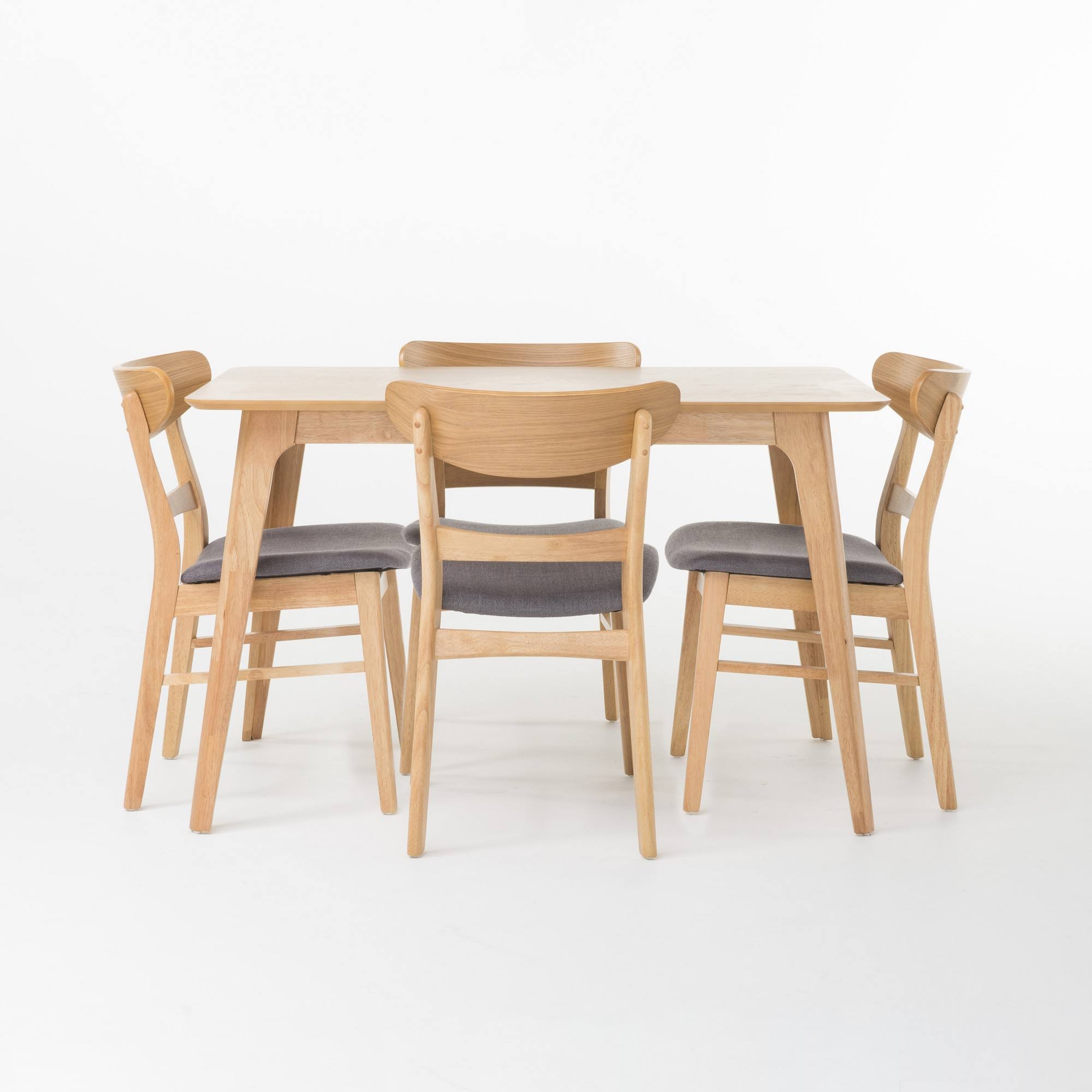 5pc Dining Set Oak Brown/Dark Gray X800589