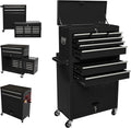 8-Drawer Rolling Tool Chest with 4 Wheels, Lockable Tool Storage Cabinet (RED) R2822