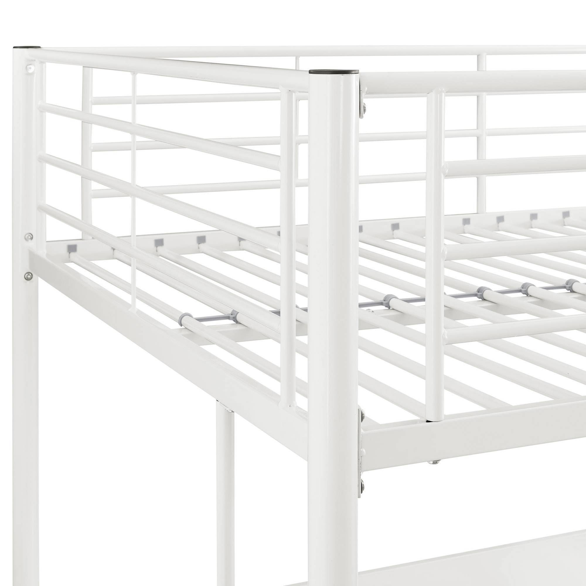 White Metal Loft Bed H3057