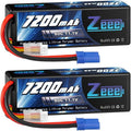 11.1V 3S Lipo Battery 7200mAh 80C with EC5 Connector Hard Case Battery (2 Packs) L90924