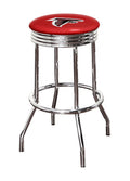 Red Vinyl Swivel Bar Stool A2374