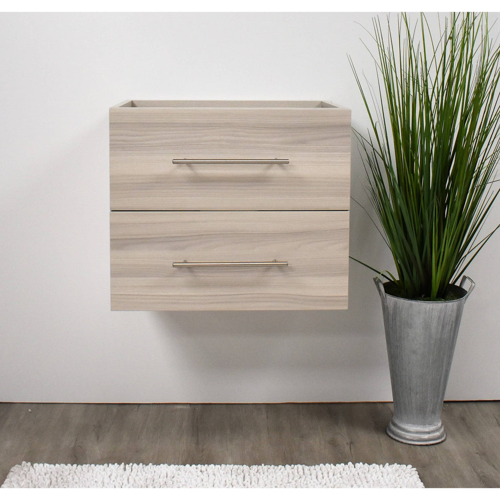 Ash Grey Wall-Mounted Floating Bathroom Vanity Cabinet W643641