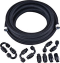 6AN PTFE Stainless Steel Braided Fuel Line Kit 16FT V55494