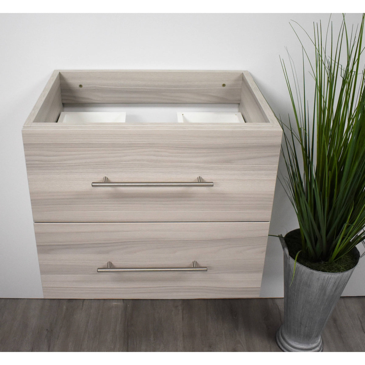 Ash Grey Wall-Mounted Floating Bathroom Vanity Cabinet W643641