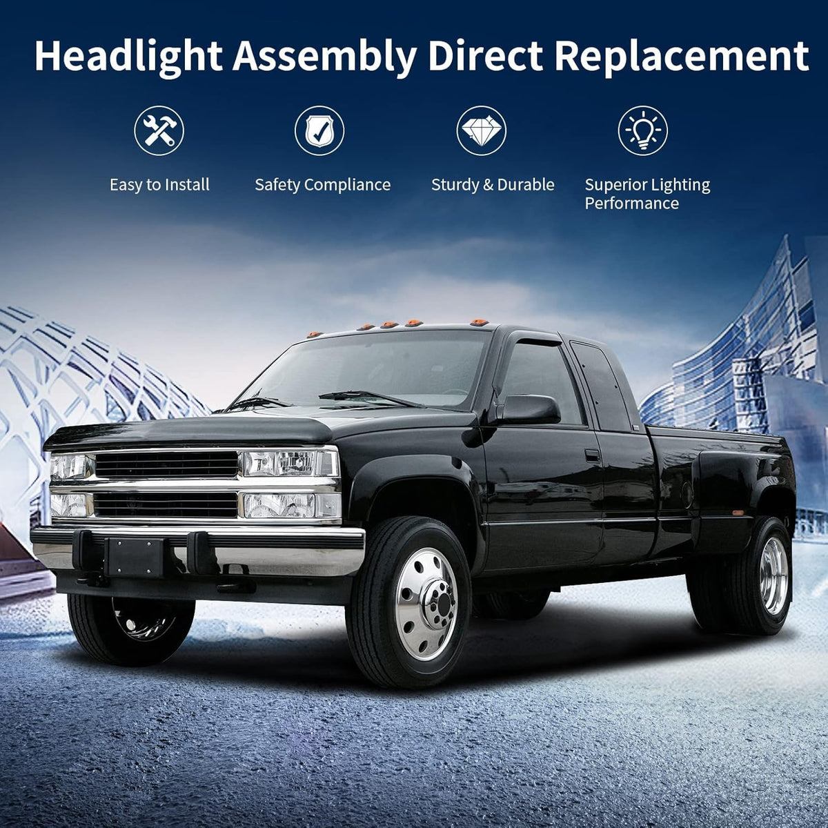Headlight Assembly with Bumper Lights Pack of 2 K16830