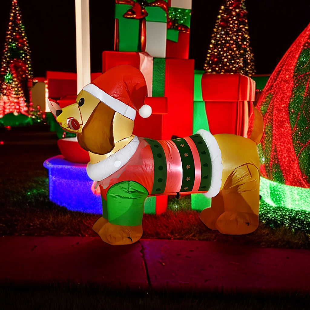5ft Inflatable Dog with Led Lights N902138